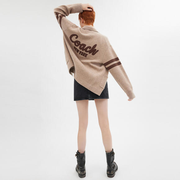 Coach Sweaters - COACH Signature Script Cardigan- Oversized- Small